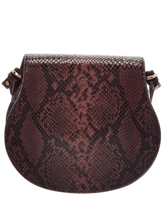 Chloé Brown Plisse Leather Shoulder Bag