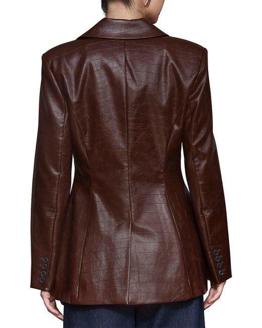 Avec Les Filles Brown Fitted Blazer