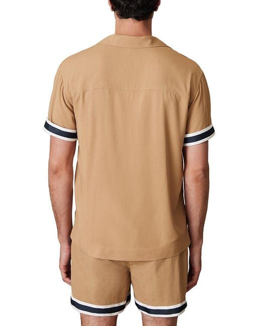 Reiss Brown Valbonne Stripe Tape C Casual Shirt for men
