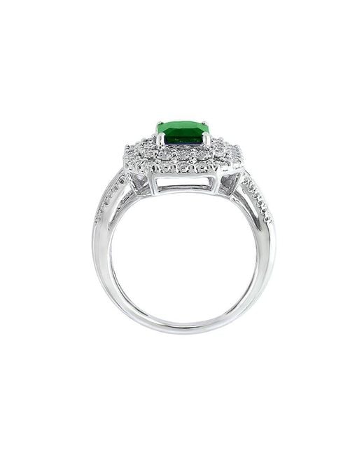 Effy Fine Jewelry Green 14K 1.91 Ct. Tw. Diamond & Emerald Ring