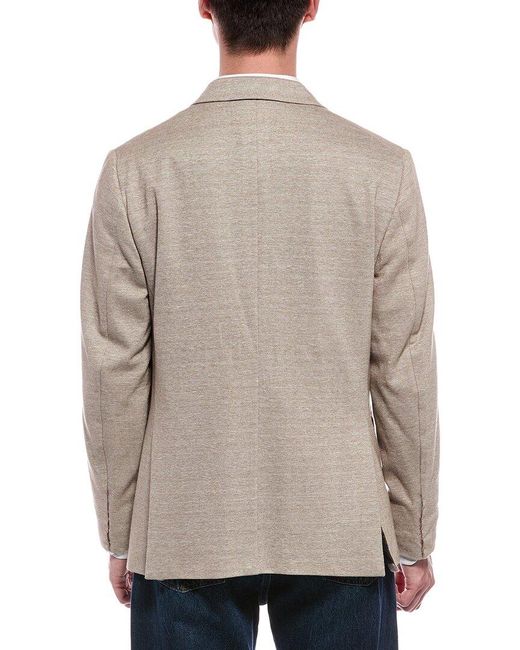Isaia Natural Linen-Blend Jacket for men