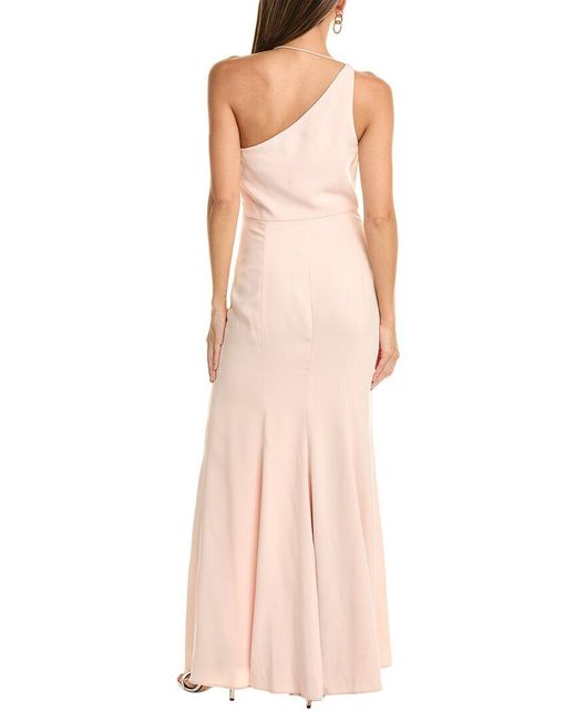 After Six Pink One-Shoulder Maxi Dress