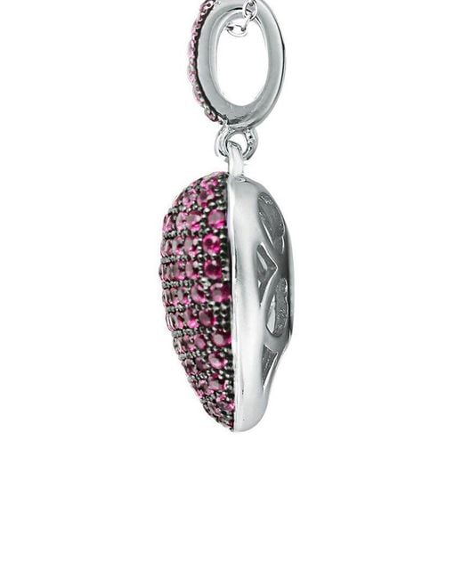 Suzy Levian CZ Jewelry Pink Suzy Levian Silver Cz Pendant Necklace