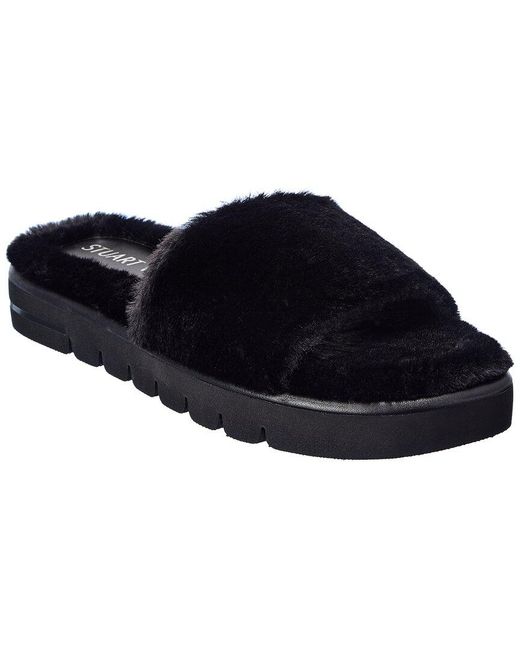 Stuart Weitzman Elodie Chill Slide in Black | Lyst