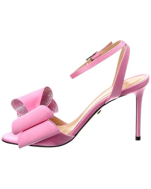 Mach & Mach Pink Le Cadeau 95 Satin Sandal