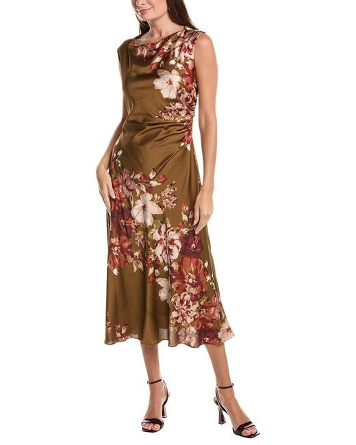 Taylor Brown Sleeveless Midi Dress