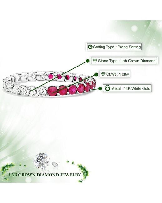 Amairah White 14K 1.00 Ct. Tw. Lab-Grown Diamond Eternity Ring
