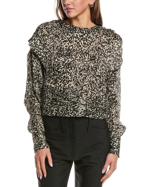 IRO Black Rusko Silk Top