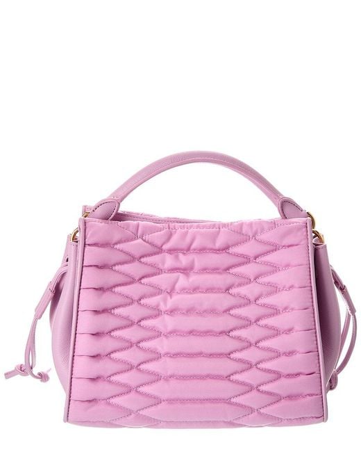Mulberry Pink Iris Small Nylon & Leather Shoulder Bag
