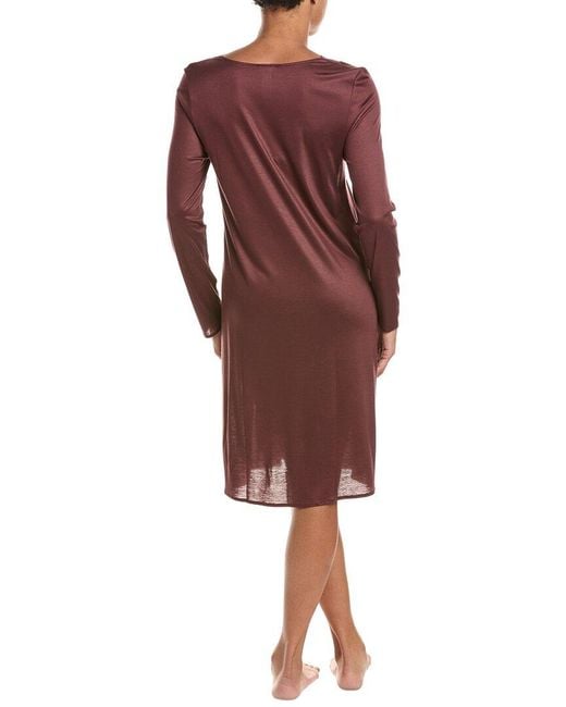 Hanro Red Lilith Lace Trim Nightgown