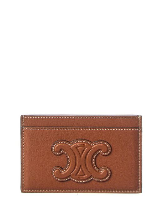 Céline Brown Leather Card Case