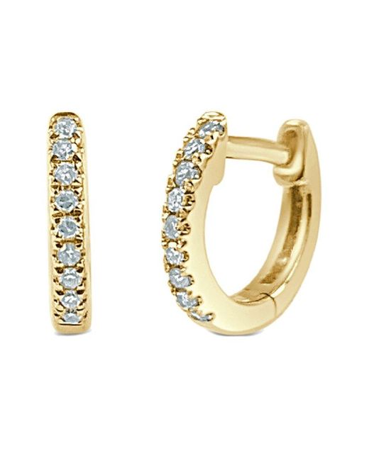 Sabrina Designs Metallic 14k 0.05 Ct. Tw. Diamond Huggie Earrings