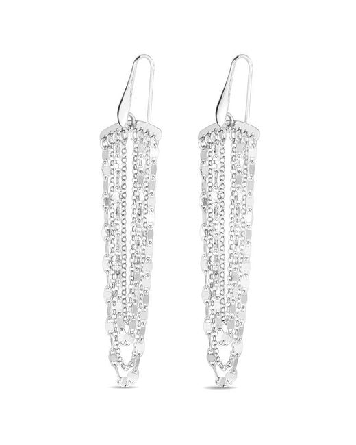 Italian Silver White Piazza Di Spagna Chandelier Earrings