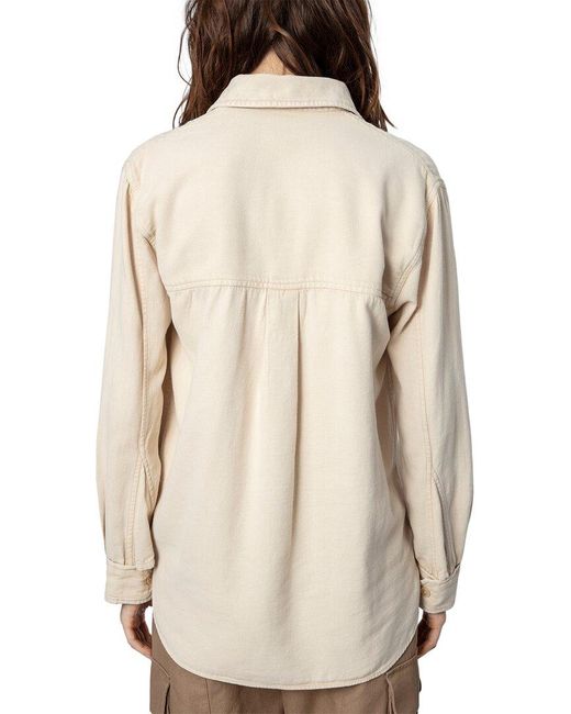 Zadig & Voltaire Natural Teros Twill Blouse