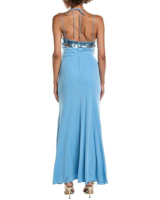 Halston Heritage Blue Kasen Gown