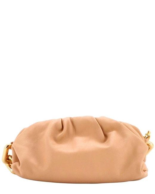 Bottega Veneta Orange Sheep Leather The Chain Pouch Leather Teen (Authentic Pre-Loved)