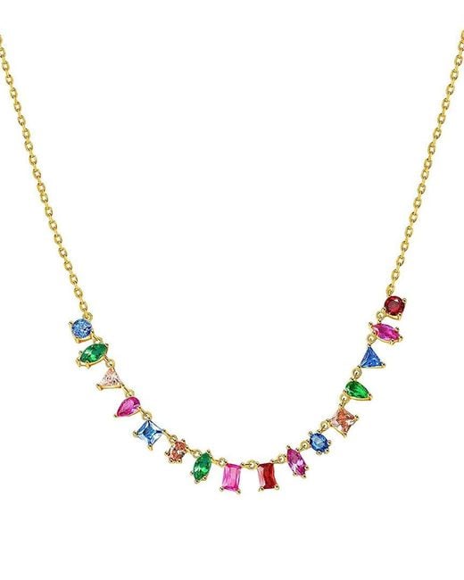 Liv Oliver Metallic 18k Cz Necklace