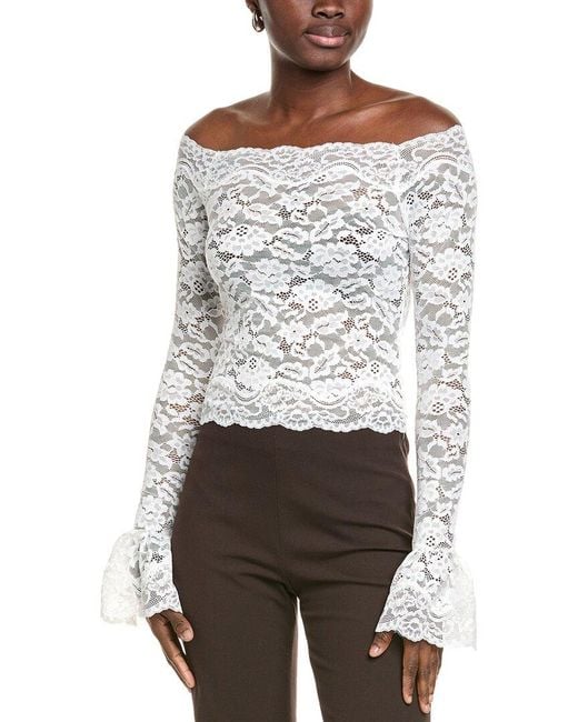 Ronny Kobo Gray Maribeth Top
