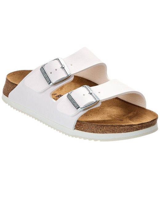Birkenstock White Arizona Prof Birko-Flor Sandal