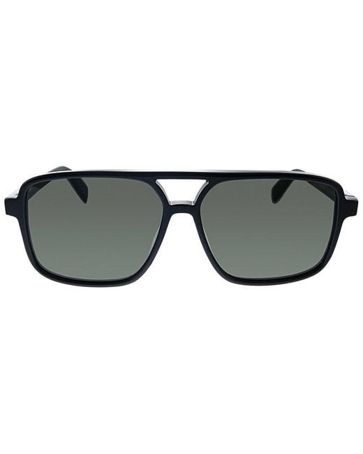 Saint Laurent White Sl-176 58mm Sunglasses