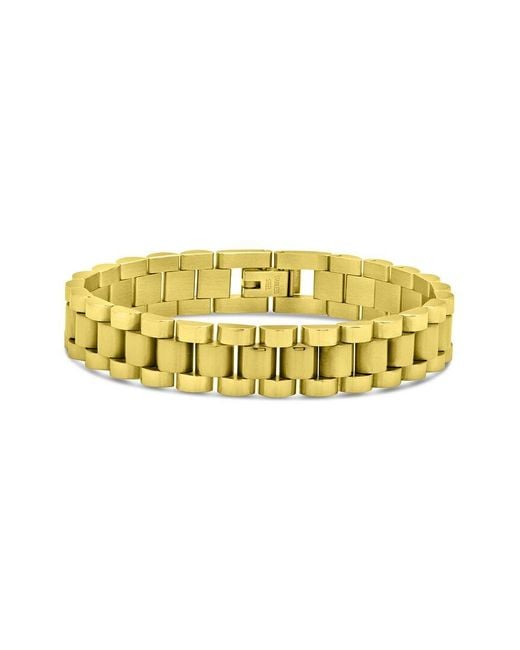Sterling Forever Yellow 14k Plated Thin Chain Watch Band