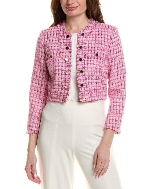 tyler boe Red Jackie Boucle Jacket