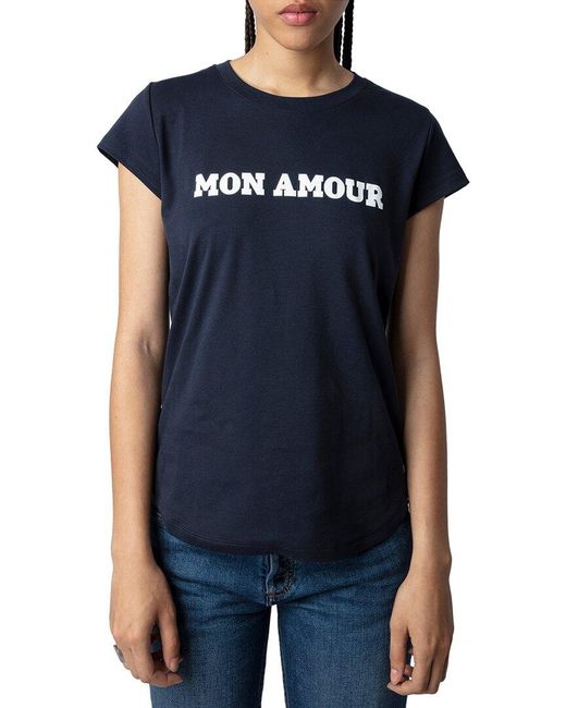 Zadig & Voltaire Blue Wool Mon Amour Shirt