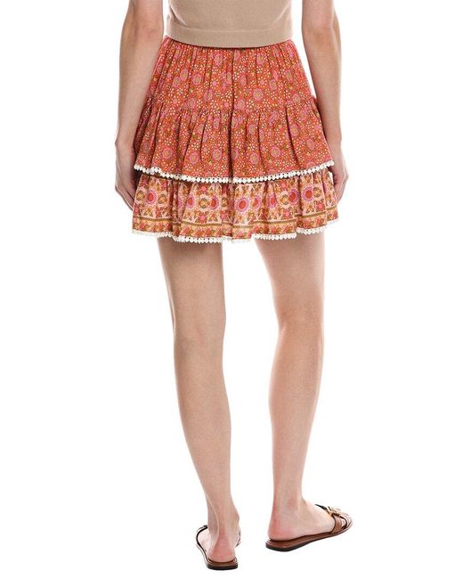 Walker & Wade Orange Walker&Wade Andrea Mini Skirt