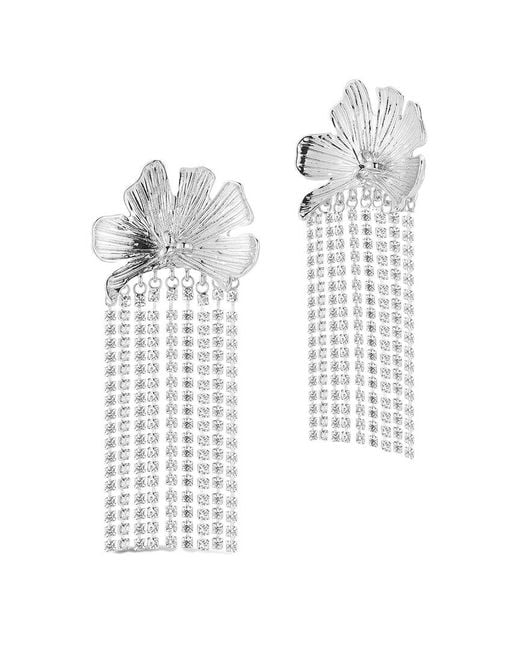 Chloe and Madison White Jewelry Plated Earrings
