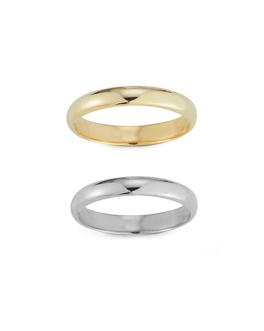 Chloe and Madison White 14k Over Silver Ring Set