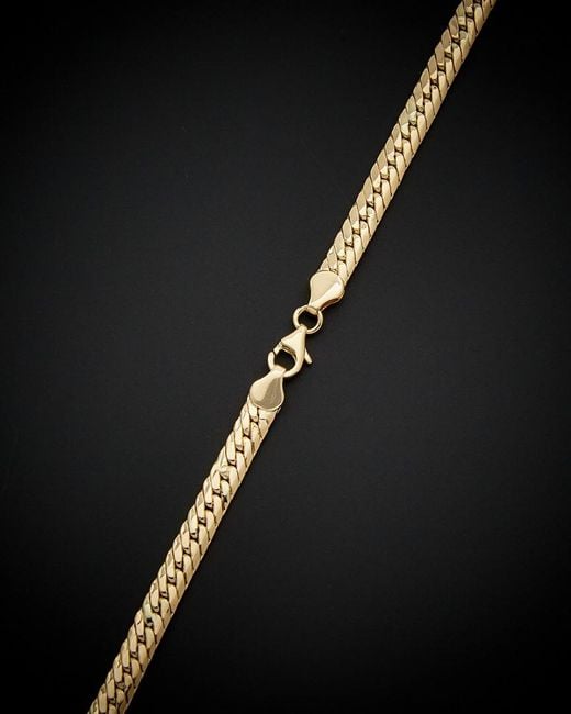 Italian Gold Black 14k Graduated Cuban Link Necklace