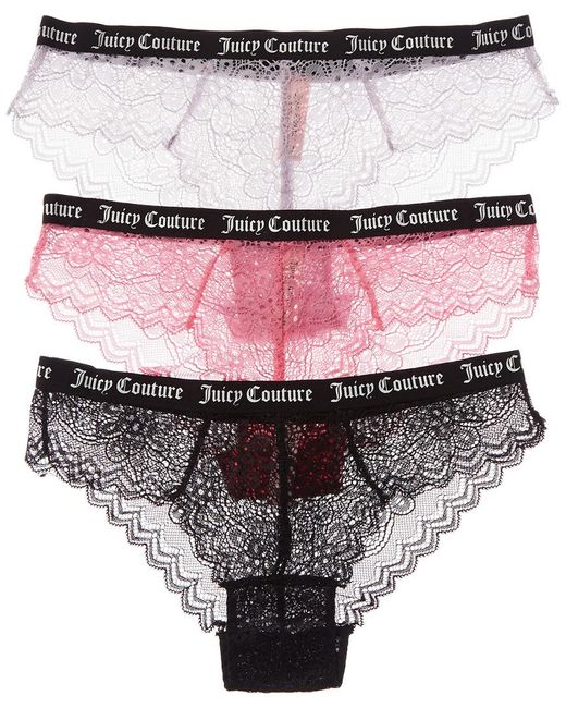 Juicy Couture Pink 3pk Micro Lace Panty