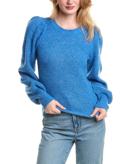 1.STATE Blue Balloon Sleeve Sweater