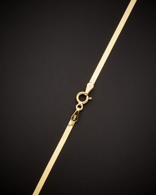Italian Gold Black 14k Herringbone Necklace