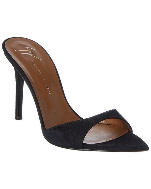 Giuseppe Zanotti Metallic Intrigo 90 Suede Sandal