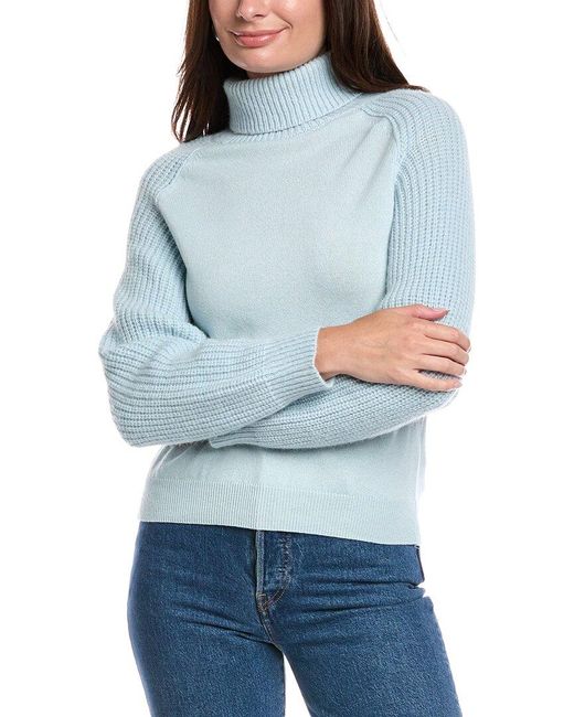 Peserico Blue Wool, Silk, & Cashmere-Blend Sweater
