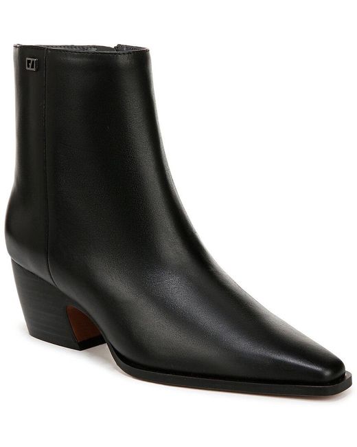 Franco Sarto Black Vivian Leather Bootie