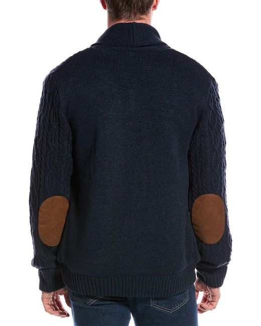 American Stitch Blue Casual Knit Cardigan for men