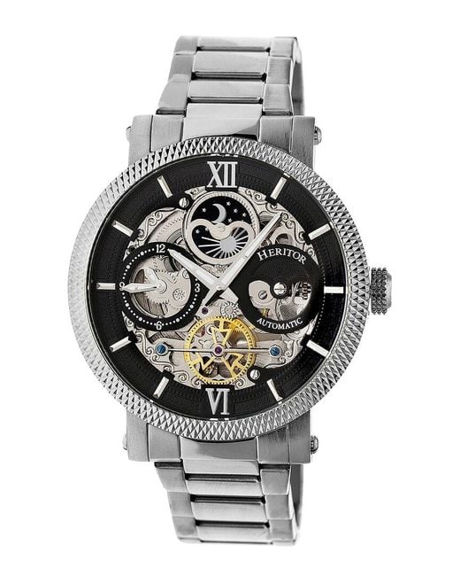 Heritor Gray Aries Watch for men