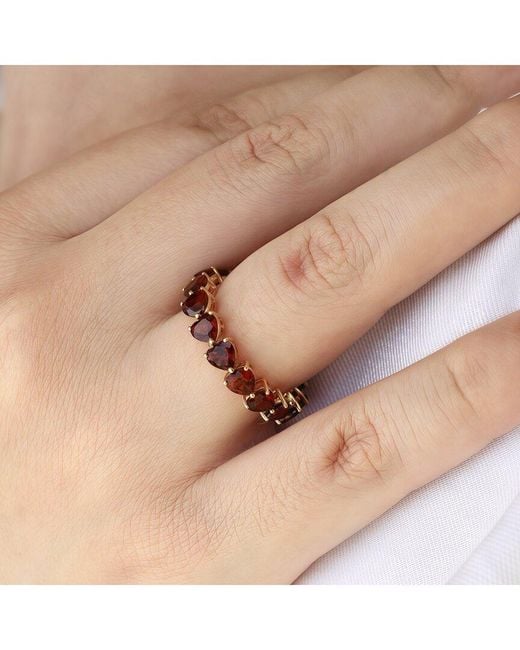Kai Fine Jewelry White 14K.20 Ct. Tw. Garnet Eternity Ring