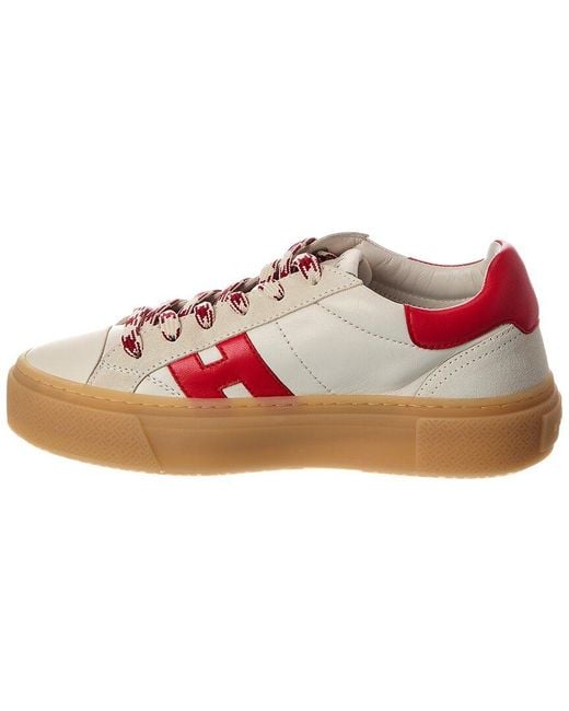 Hogan Pink Crosswind Leather Sneaker