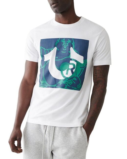 True Religion Monotone Hs Buddha T shirt in Blue for Men Lyst