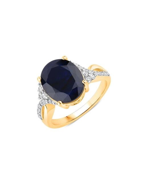 Diana M Blue 14K 6.54 Ct. Tw. Diamond & Sapphire Ring