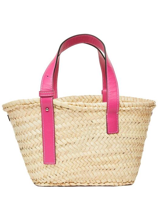 Poolside Pink The Essaouira Small Straw Tote