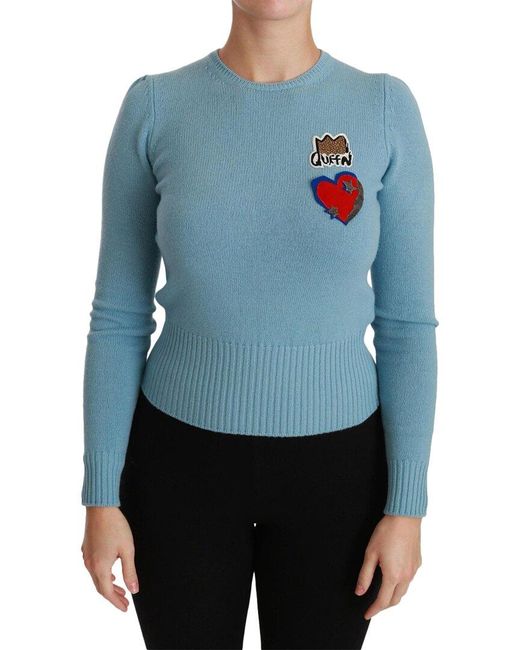Dolce & Gabbana Blue Wool Sweater