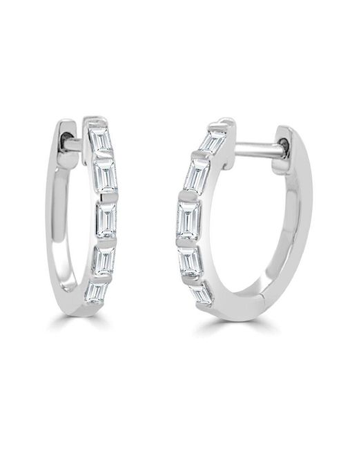 Sabrina Designs White 14K 0.25 Ct. Tw. Diamond Huggie Earrings