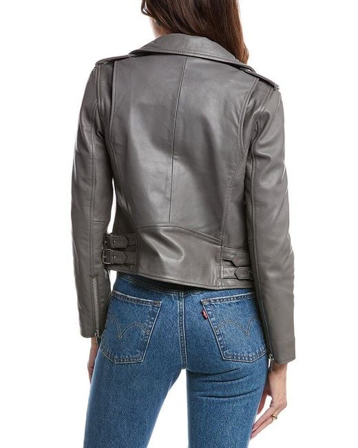 Walter Baker Gray Liz Leather Jacket