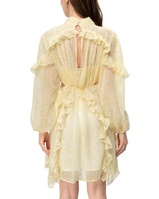 BURRYCO Yellow Long Sleeve Mini Dress