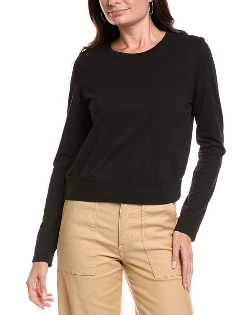 Michael Stars Black Yuri Crop T-Shirt
