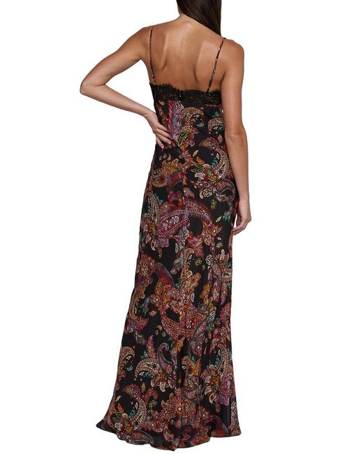 L'Agence Red Susanna Long Dress